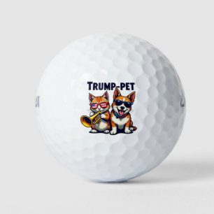 Trump pet Trump Make Our Pets Safe Again Trumpet Golf Balls