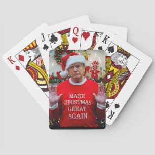 Trump Photo   Trump Make Christmas Great Again  Playing Cards