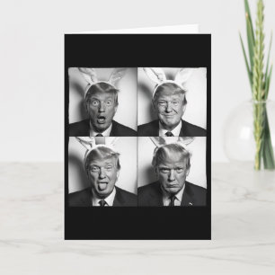 Trump Photobooth In Bunny Easter Ears Funny Usa Me Card