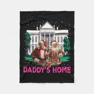 Trump Pink 2024 Take America Back Daddy's Home Chr Fleece Blanket