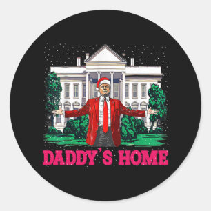 Trump Pink 2024 Take America Ck Daddy's Home Chris Classic Round Sticker