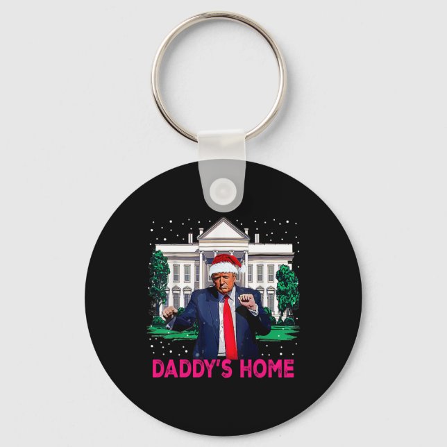 Trump Pink 2024 Take America Ck Daddy's Home Chris Key Ring (Front)
