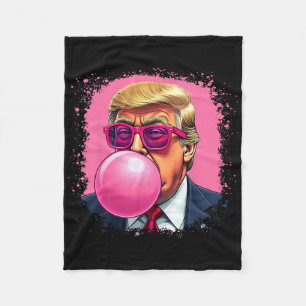 Trump Pink Bubble Gum Fleece Blanket