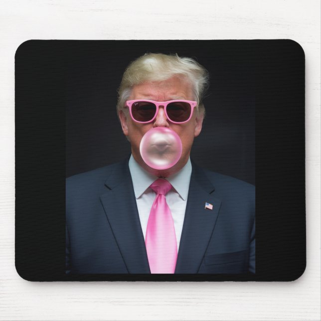 Trump Pink Bubble Gum President 47 USA Mouse Mat (Front)