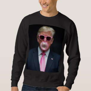 Trump Pink Bubble Gum President 47 USA Sweatshirt