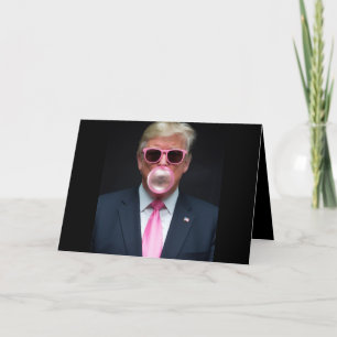Trump Pink Bubble Gum President 47 USA Thank You Card