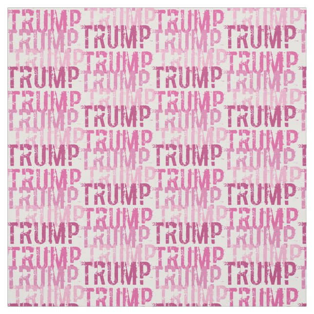Trump Pink Typography Fabric (Swatch)