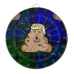 trump plaid poop dartboard