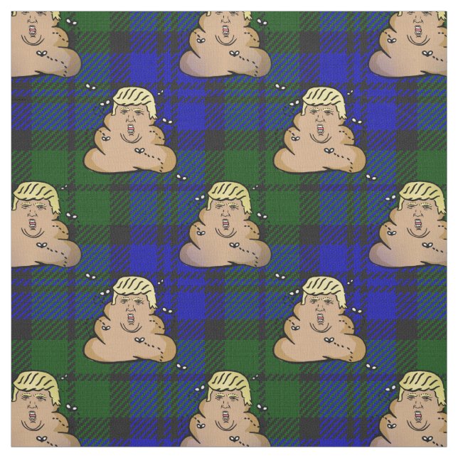 trump plaid poop fabric (Swatch)