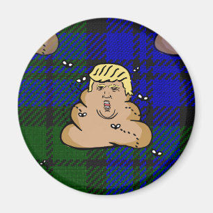 trump plaid poop magnet