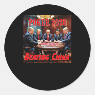 Trump Poker 2025 Classic Round Sticker