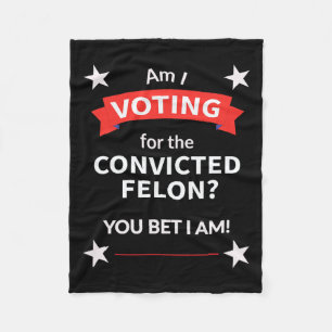 Trump Political Presidential Election Voting Felon Fleece Blanket