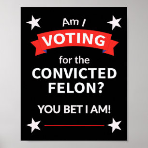 Trump Political Presidential Election Voting Felon Poster