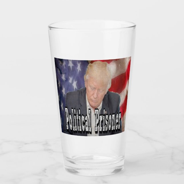 Trump Political Prisoner Glass (Front)