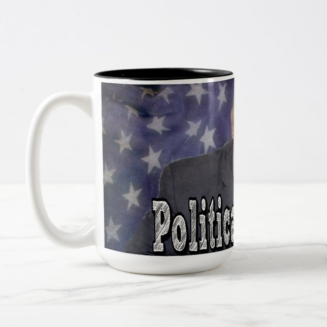 Trump Political Prisoner Two-Tone Coffee Mug (Left)