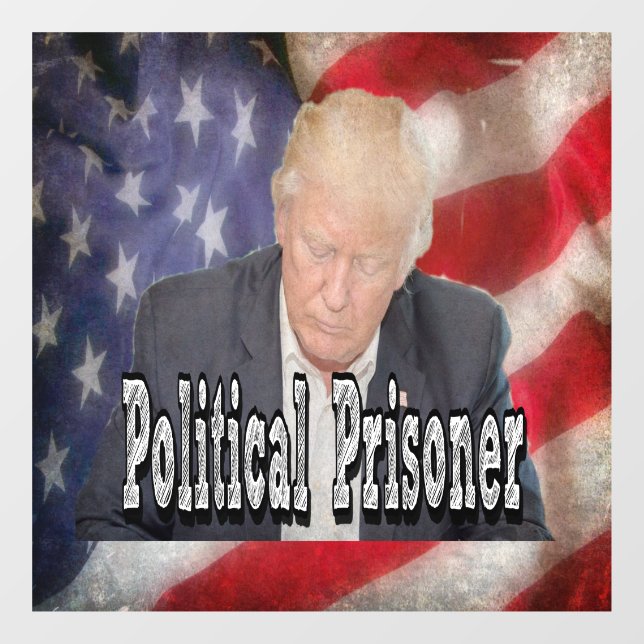 Trump Political Prisoner Window Cling (Sheet)