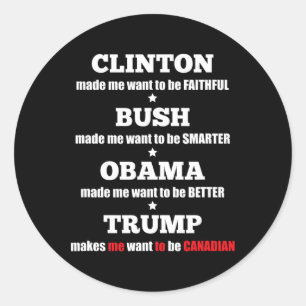Trump Political Tee For Independents And Liberals  Classic Round Sticker