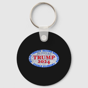 Trump Premium Label Distressed Key Ring