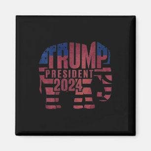 Trump President 2024 Elephant Republican  Magnet