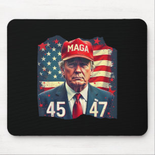 Trump President 45-47 Mega Us Flag Mouse Mat