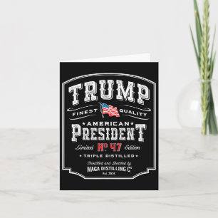 Trump President N 47 Vintage Whiskey Usa Card
