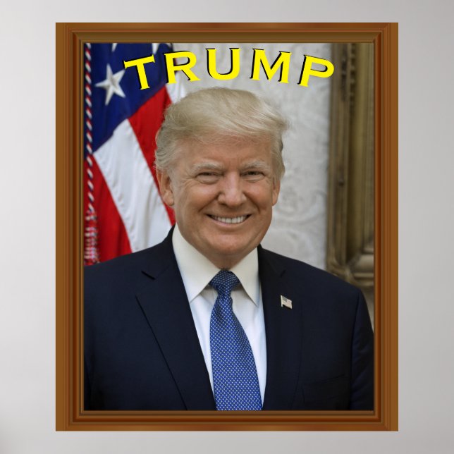 Trump President Portrait 🇺🇸😁 Smiling  Poster (Front)