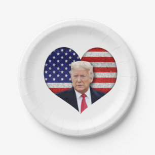 Trump President Sticker Design Paper Plate