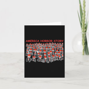 Trump President Usa Flag Halloween Horror Story  Card