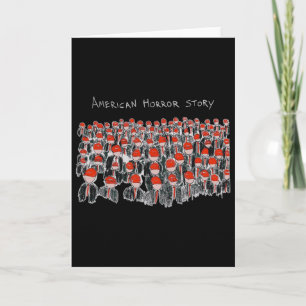 Trump President Usa Flag Halloween Horror Story  Card