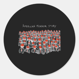 Trump President Usa Flag Halloween Horror Story Classic Round Sticker