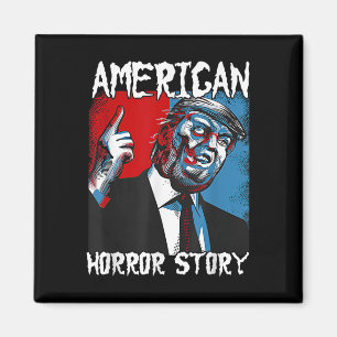 Trump President Usa Flag Halloween Horror Story Co Magnet