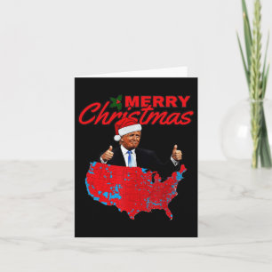 Trump Presidential Election Results Map Funny Chri Card