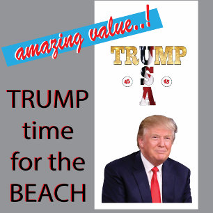 Trump Presidential Portrait Beach Towel