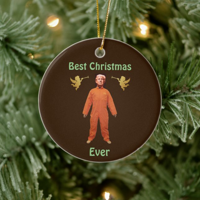 Trump Prisoner Ceramic Ornament (Tree)