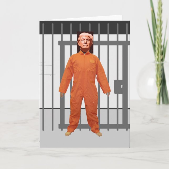 Trump Prisoner Greeting Card (Front)