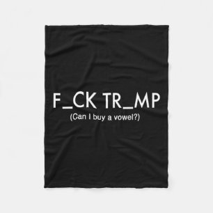 Trump Protest T Shirt Fleece Blanket