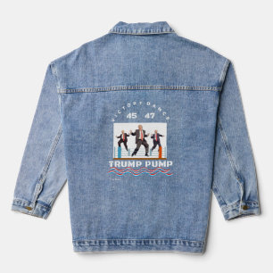 Trump Pump Victory Dance Black Denim Jacket