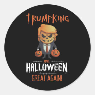 Trump Pumpkin Make Halloween Great Again Classic Round Sticker