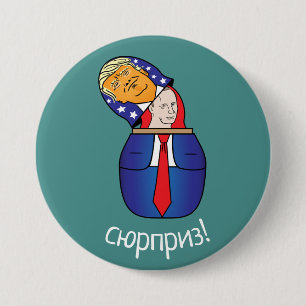 Trump - Putin Russian Doll 7.5 Cm Round Badge