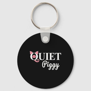 Trump Quiet Piggy Funny Political Meme Pig Lover 6 Key Ring