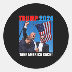 Trump Rally, Pray For President Trump, God Bless T Classic Round Sticker