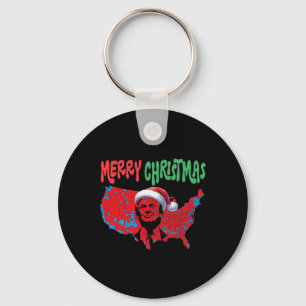 Trump Red Election Map Merry Christmas Trump Winne Key Ring