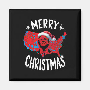 Trump Red Election Map Merry Christmas Trump Winne Magnet