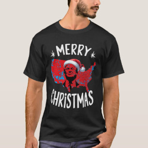Trump Red Election Map Merry Christmas Trump Winne T-Shirt