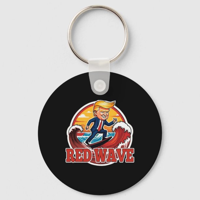 Trump Red Wave Republican  Key Ring (Front)