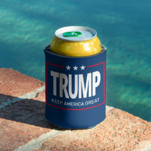Trump - red white blue - Keep America Great Can Cooler