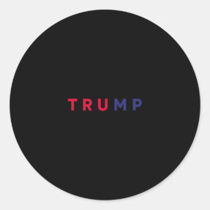 Trump Red White Blue Usa Patriotic Trump Supporter Classic Round Sticker