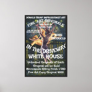 Trump Releases Underage Girls War Armageddon Canvas Print