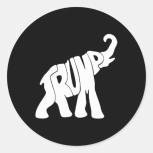 Trump Republican Elephant Trump Supporter Presiden Classic Round Sticker