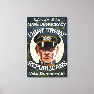 Trump Republican Party Grad Retirement Wedding WH Canvas Print